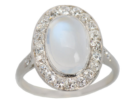Northern Lights - Blue Moonstone Diamond Ring