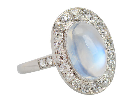 Northern Lights - Blue Moonstone Diamond Ring