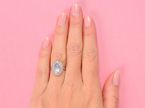 Northern Lights - Blue Moonstone Diamond Ring