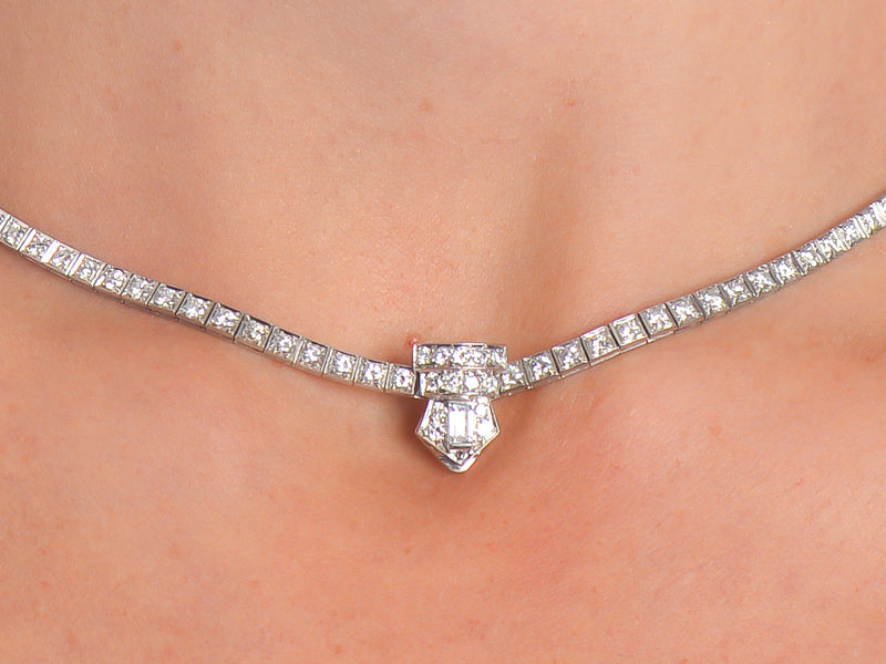 Evermore - Mid Century Diamond rivire Necklace