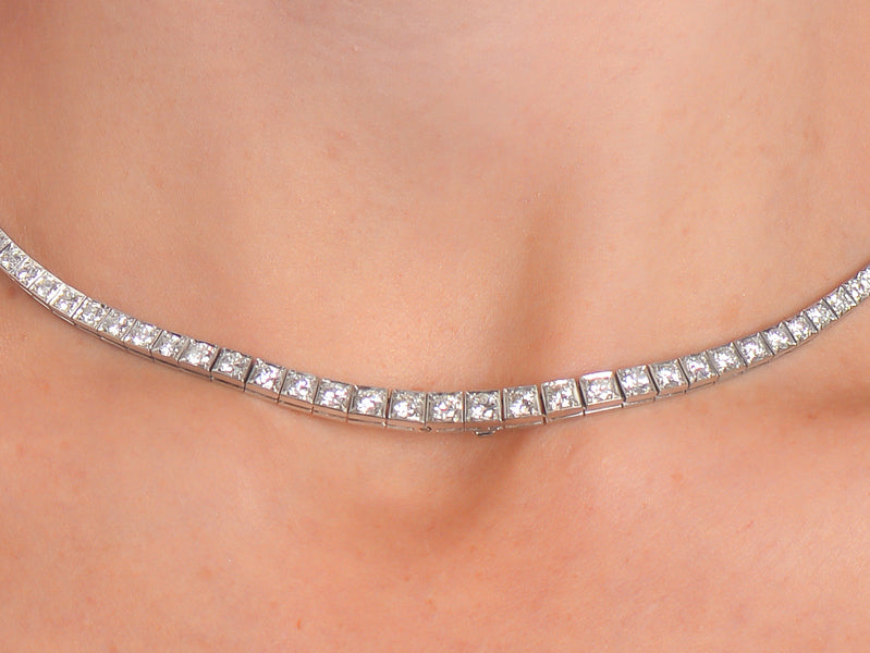 Evermore - Mid Century Diamond rivire Necklace