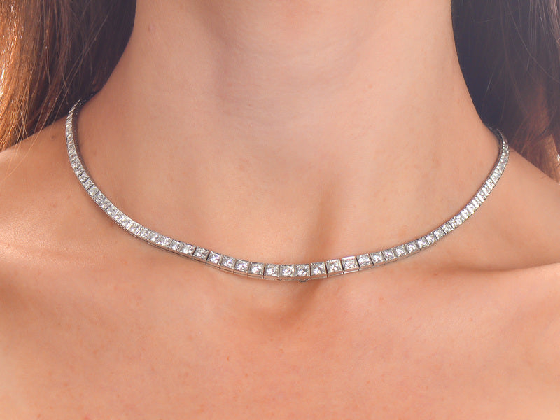 Evermore - Mid Century Diamond rivire Necklace