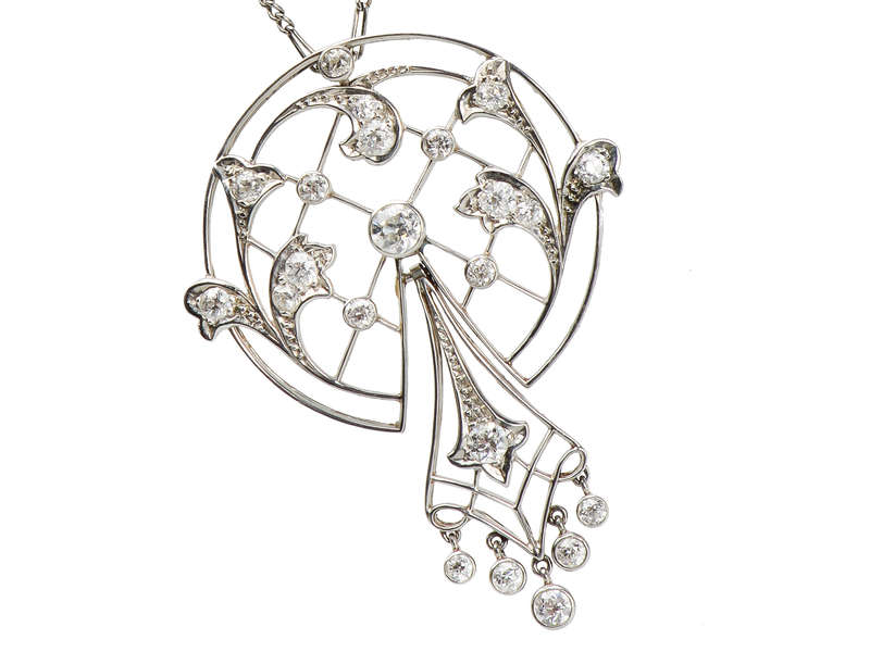 Diamond Platinum Pendant Necklace