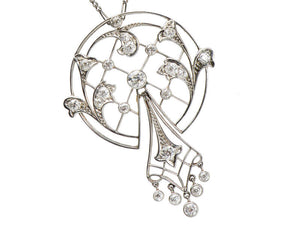 Diamond Platinum Pendant Necklace
