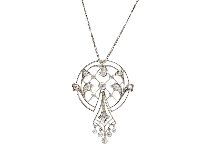 Diamond Platinum Pendant Necklace