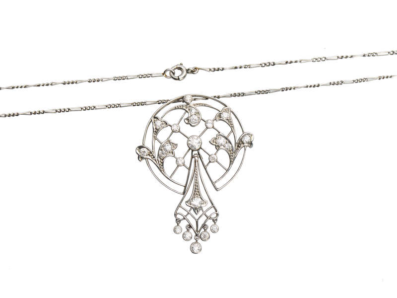 Diamond Platinum Pendant Necklace
