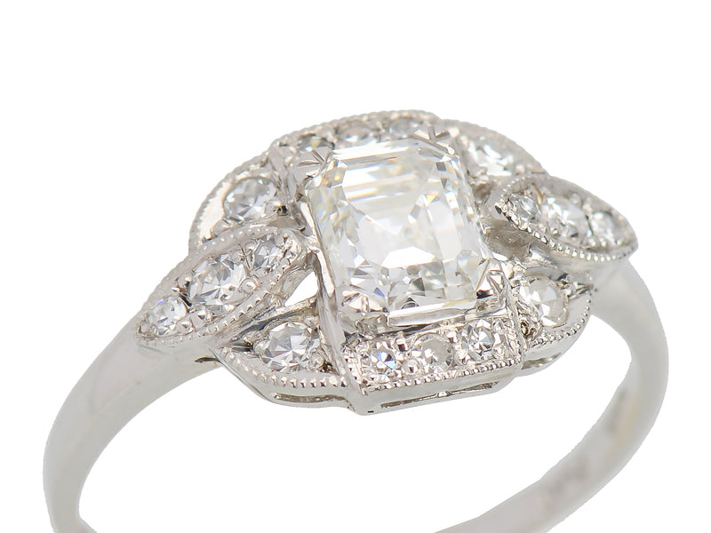 Superb Asscher Cut Diamond Engagement Ring
