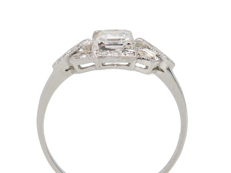 Superb Asscher Cut Diamond Engagement Ring