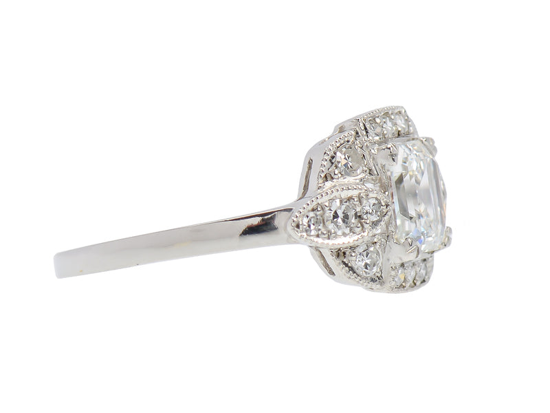 Superb Asscher Cut Diamond Engagement Ring