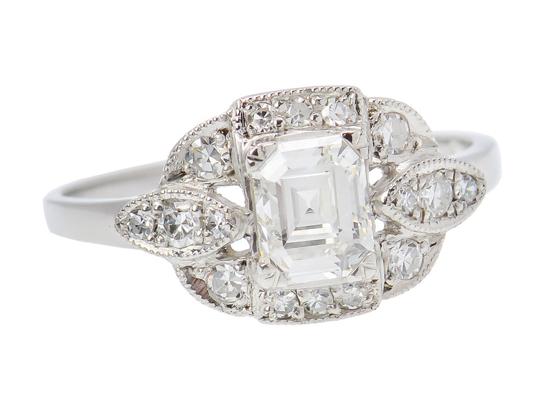 Superb Asscher Cut Diamond Engagement Ring