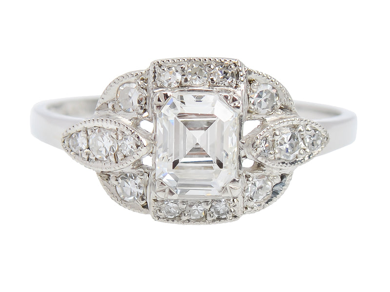 Superb Asscher Cut Diamond Engagement Ring