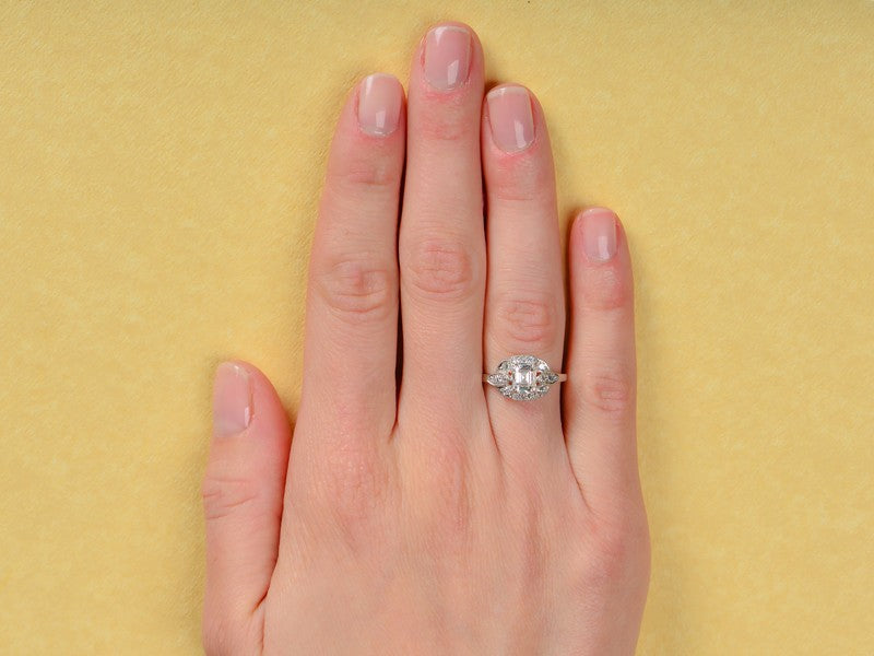 Superb Asscher Cut Diamond Engagement Ring