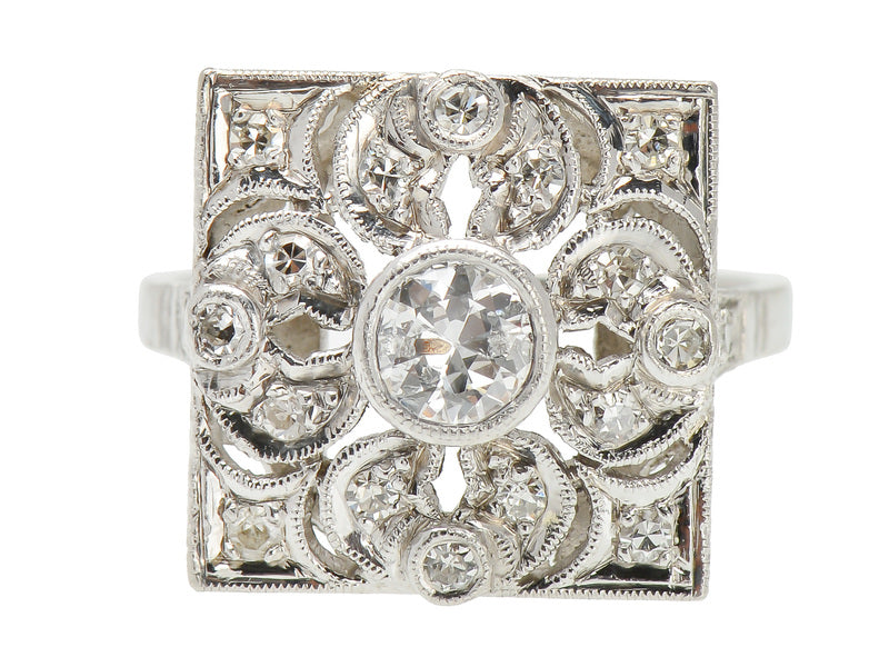 Bling Blossom - Platinum Diamond Ring