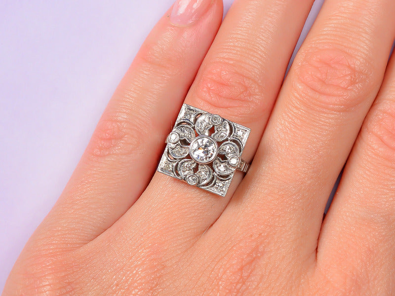 Bling Blossom - Platinum Diamond Ring