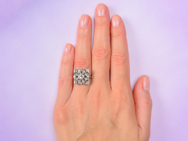Bling Blossom - Platinum Diamond Ring