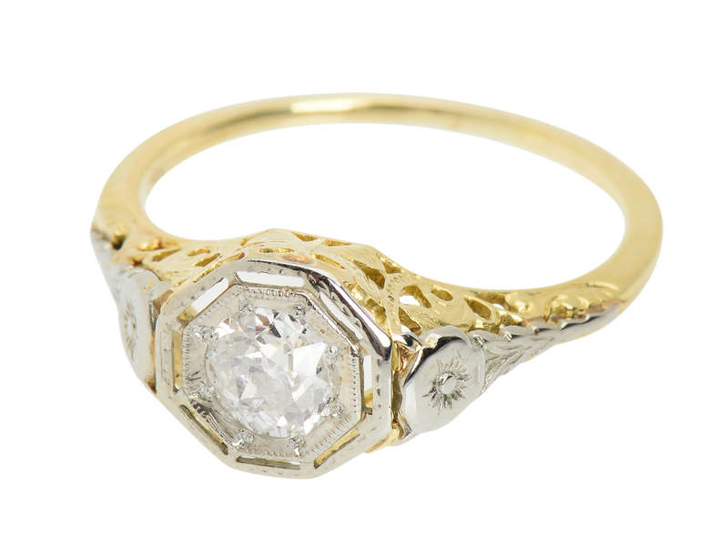 
                      
                        Butterfly Bliss - Vintage Diamond Engagement Ring
                      
                    