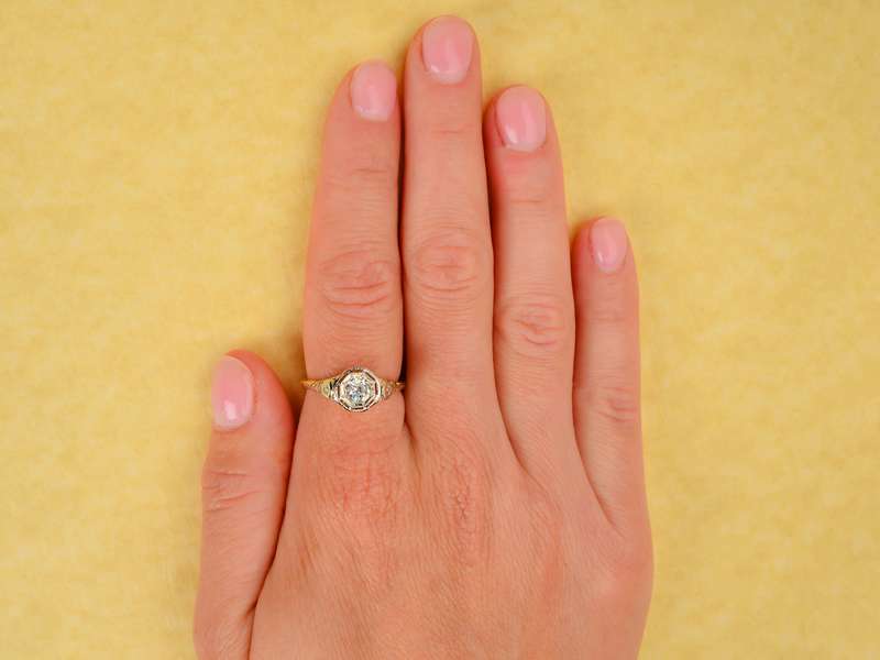 Butterfly Bliss - Vintage Diamond Engagement Ring