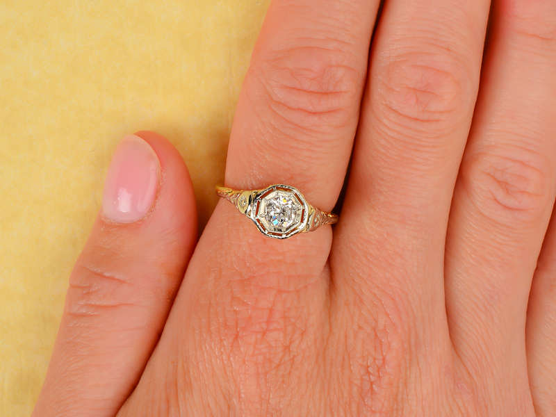 Butterfly Bliss - Vintage Diamond Engagement Ring