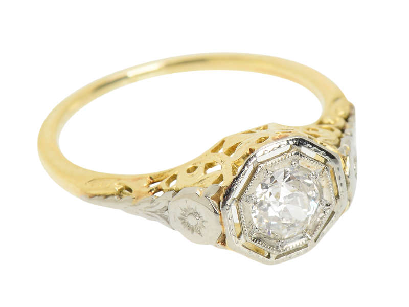 Butterfly Bliss - Vintage Diamond Engagement Ring