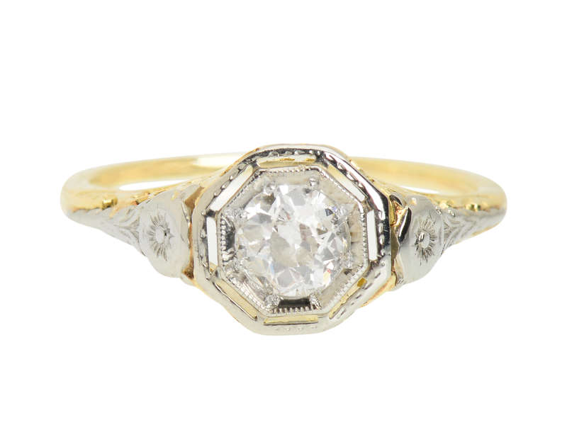 Butterfly Bliss - Vintage Diamond Engagement Ring