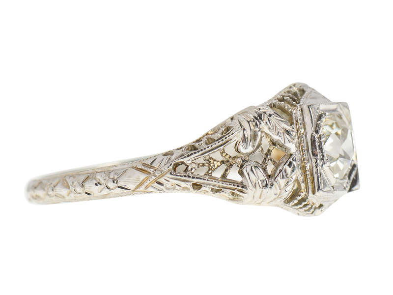 Thoroughly Engaging Diamond Filigree Ring