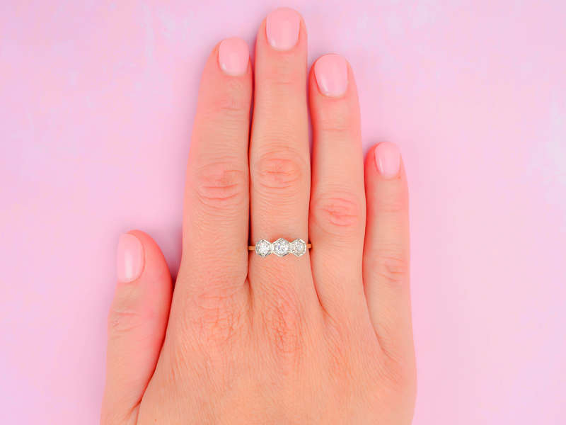 Wedding Belles - Art Deco Three Stone Diamond Ring