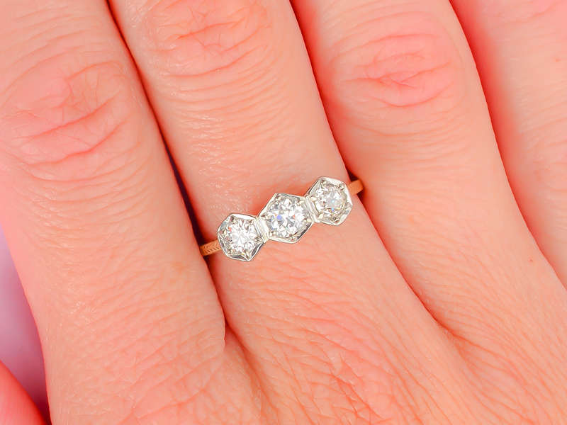 Wedding Belles - Art Deco Three Stone Diamond Ring