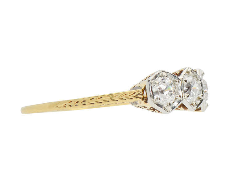 Wedding Belles - Art Deco Three Stone Diamond Ring