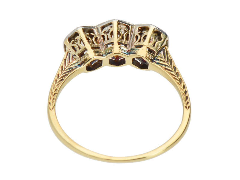 
                      
                        Wedding Belles - Art Deco Three Stone Diamond Ring
                      
                    