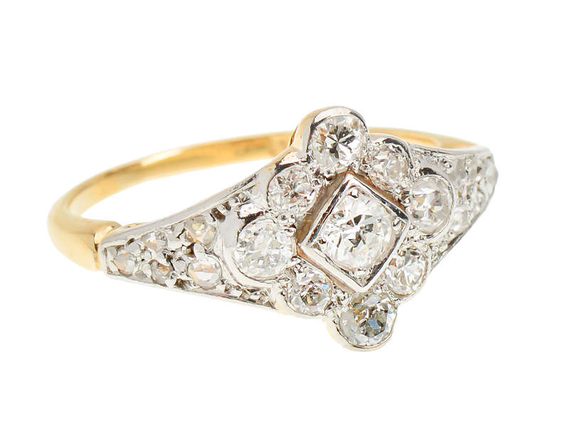Rapture - Diamond Art Deco Engagement Ring