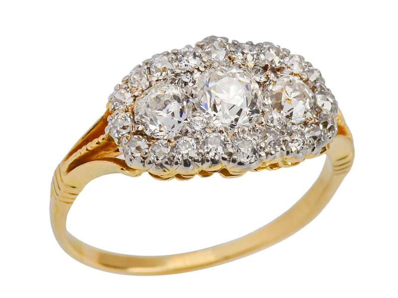 Group Hug - Diamond Trilogy Cluster Ring