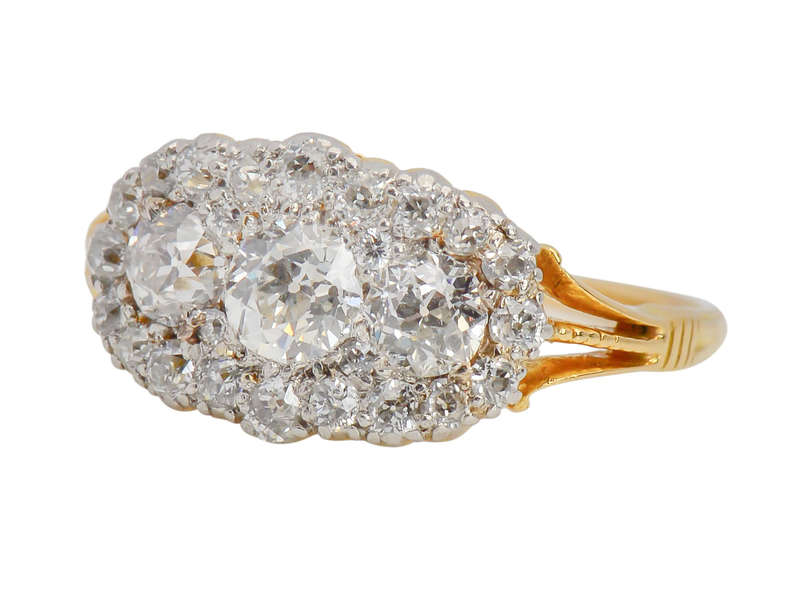 Group Hug - Diamond Trilogy Cluster Ring
