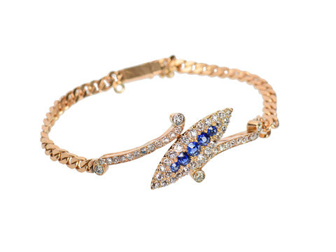 Antique Sapphire & Diamond Bracelet