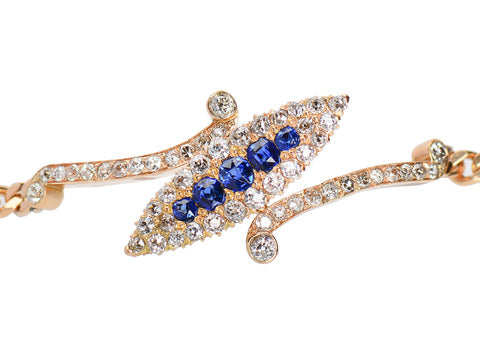Antique Sapphire & Diamond Bracelet