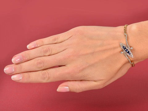 Antique Sapphire & Diamond Bracelet