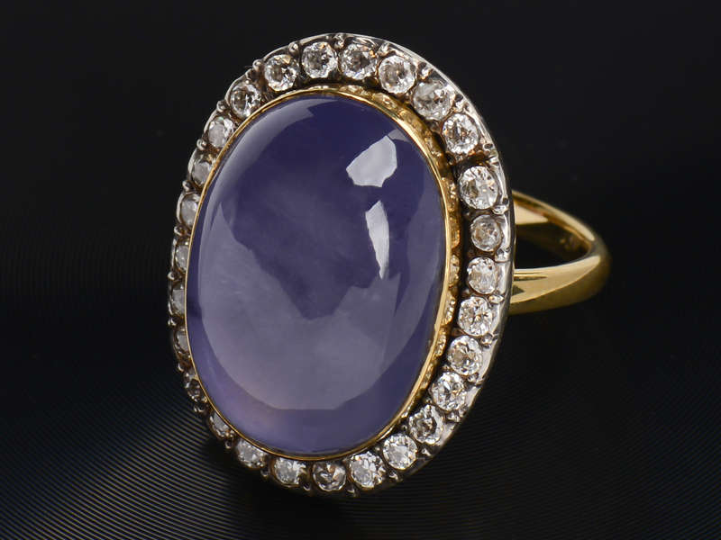 Magnificent No Heat Lilac Purple Sapphire Diamond Ring