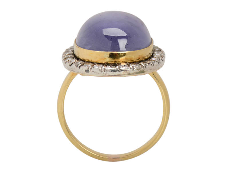 Magnificent No Heat Lilac Purple Sapphire Diamond Ring