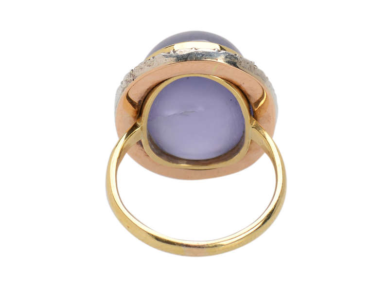Magnificent No Heat Lilac Purple Sapphire Diamond Ring
