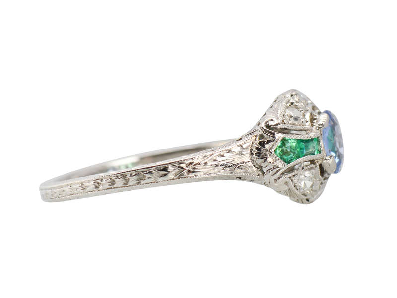 Harmony Hues - Sapphire Emerald Diamond Ring
