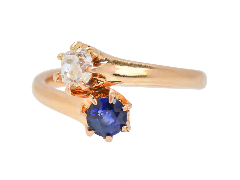 Antique Me & You Sapphire Diamond Ring