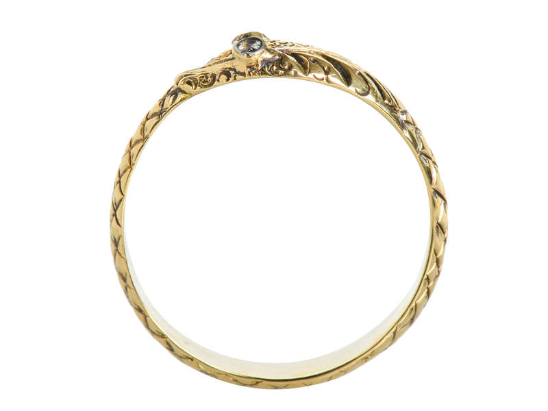 
                      
                        Ouroboros Georgian Snake Ring With Diamond Eyes
                      
                    