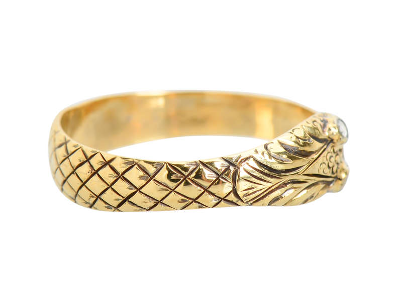 
                      
                        Ouroboros Georgian Snake Ring With Diamond Eyes
                      
                    