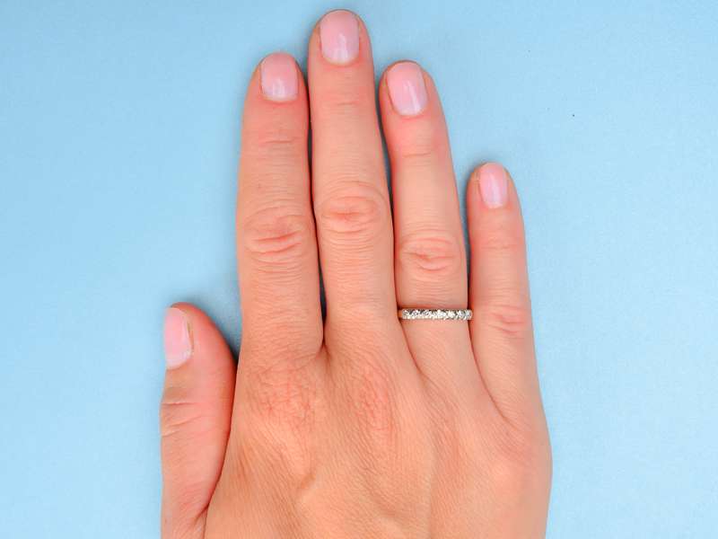 Seven Diamond Vintage Wedding Ring