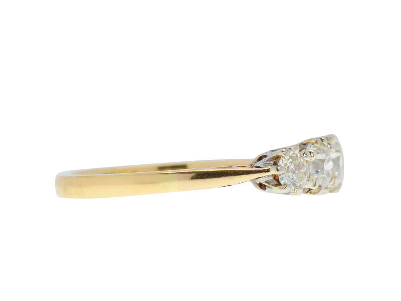 Old European Cut Diamond Five Stone Wedding Ring