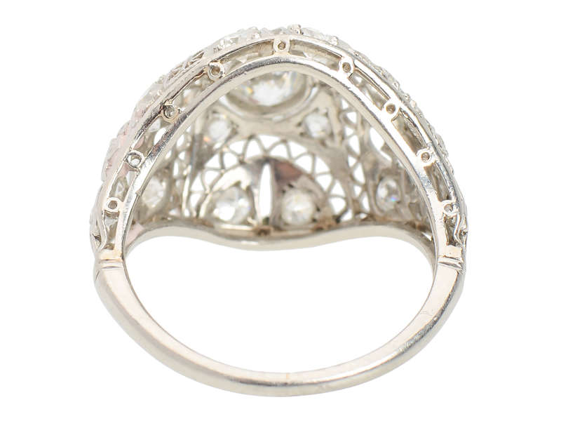 Lace & Shimmer - Edwardian Diamond Filigree Ring