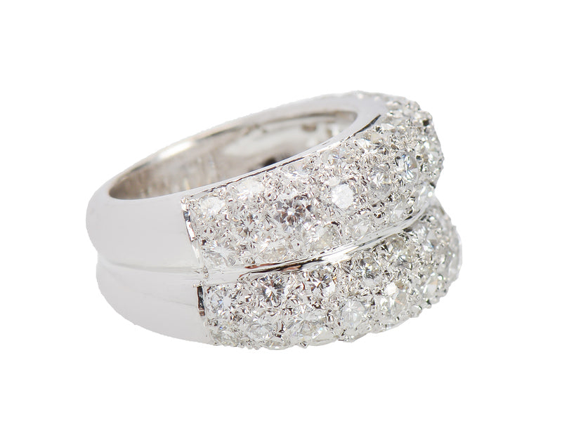 Estate Double Diamond Dome Ring 3.4 Carats