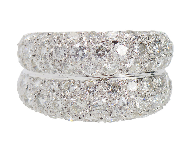 Estate Double Diamond Dome Ring 3.4 Carats