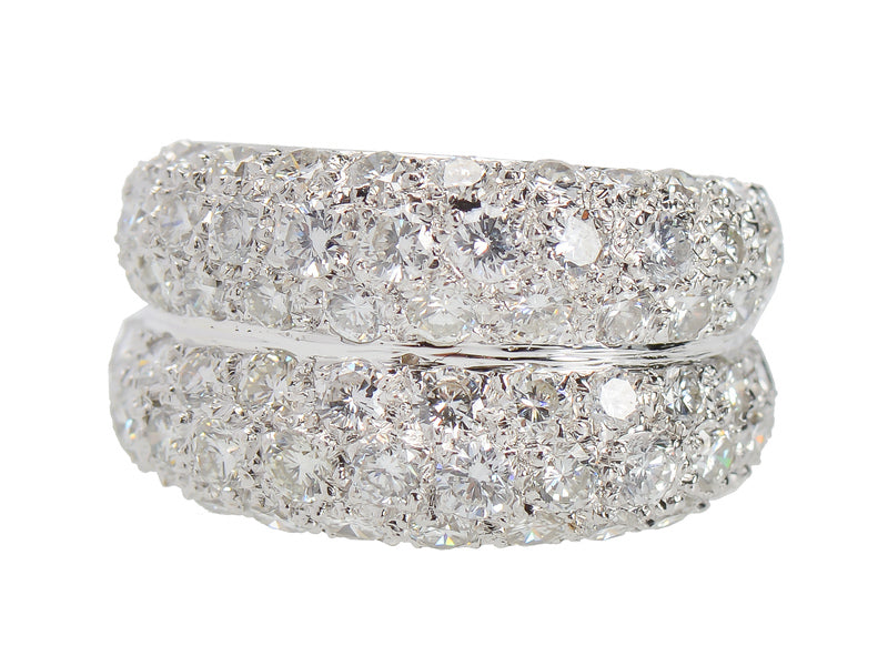 Estate Double Diamond Dome Ring 3.4 Carats
