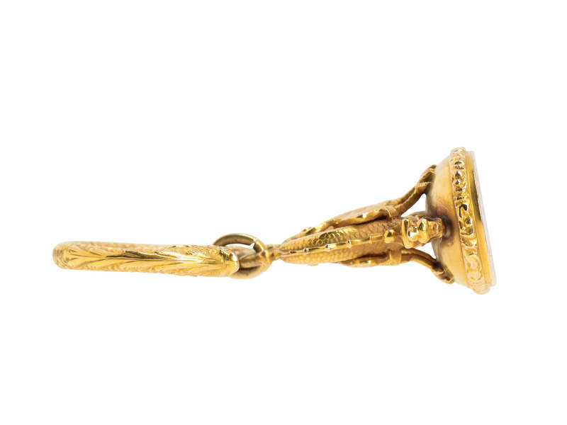 Dragons & Dolphins - Exceptional Gold Fob Pendant