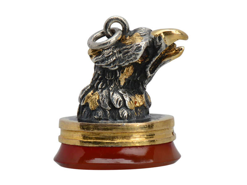 Eagle Eye - Exceptional Antique Carnelian Fob Pendant
